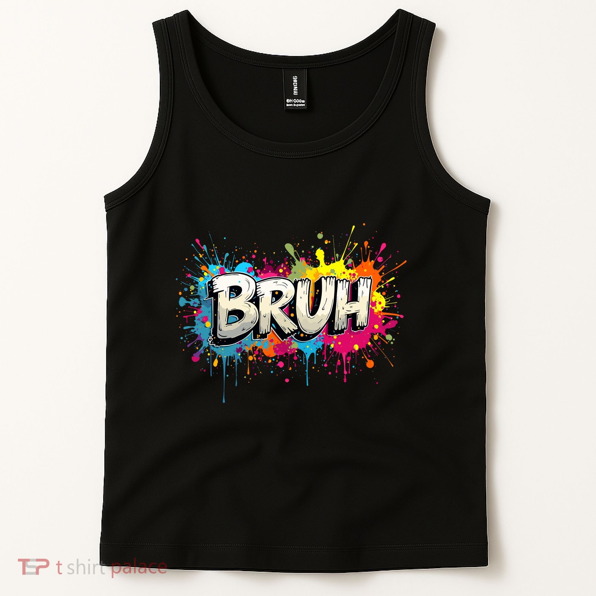 Bruh Meme Funny Saying Teens Graffiti Aesthetic Tank Top