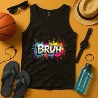 Bruh Meme Funny Saying Teens Graffiti Aesthetic Tank Top thumb 4