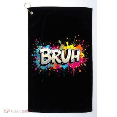 Bruh Meme Funny Saying Teens Graffiti Aesthetic Golf Towel