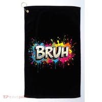 Bruh Meme Funny Saying Teens Graffiti Aesthetic Golf Towel thumb 0