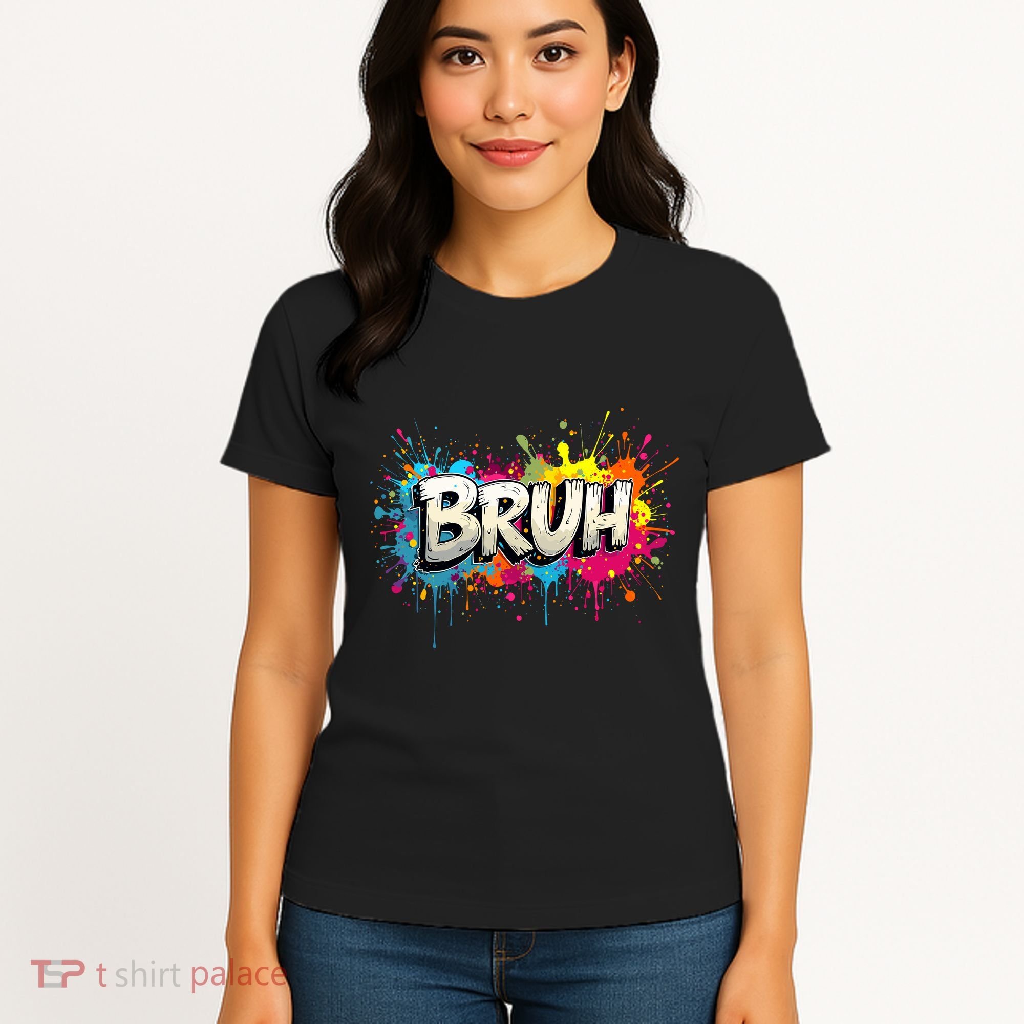 Bruh Meme Funny Saying Teens Graffiti Aesthetic Women's T-Shirt