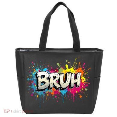 Bruh Meme Funny Saying Teens Graffiti Aesthetic Tote Bag