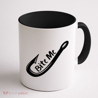 Bite Me Fish Hook Coffee Mug back