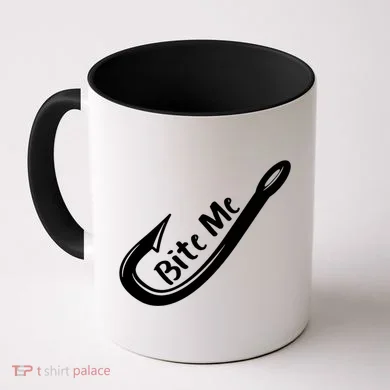Bite Me Fish Hook Coffee Mug