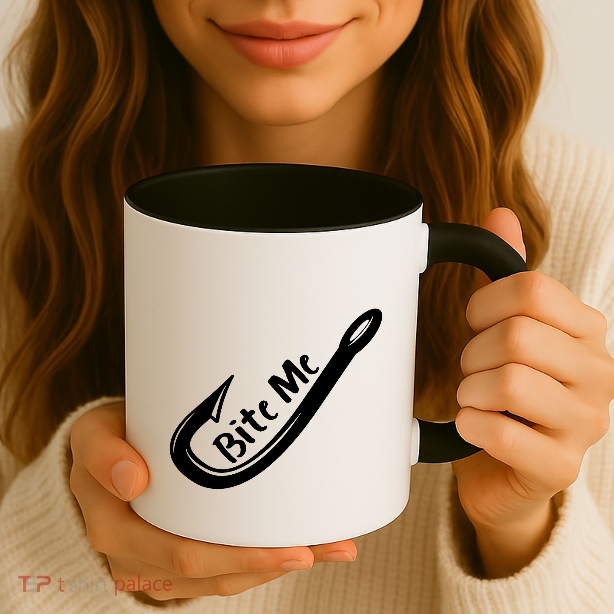 Bite Me Fish Hook Coffee Mug