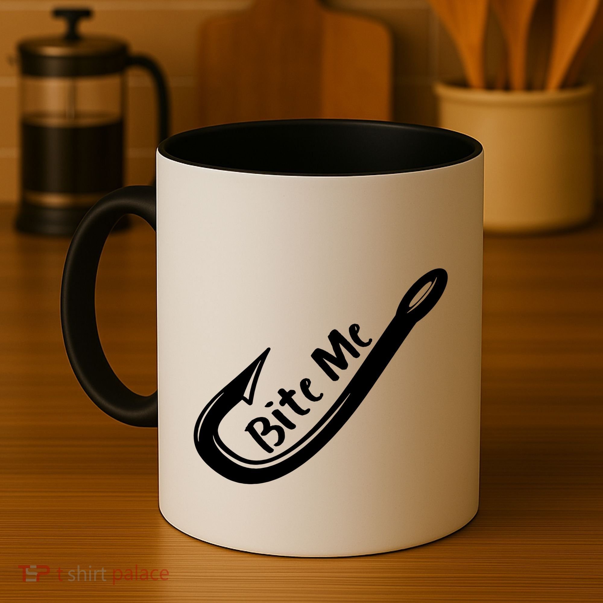 Bite Me Fish Hook Coffee Mug
