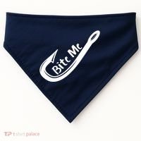 Bite Me Fish Hook USA-Made Doggie Bandana thumb 0