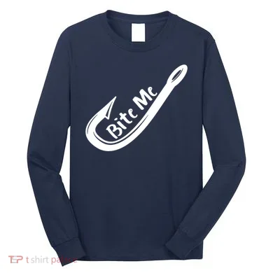 Bite Me Fish Hook Long Sleeve Shirt