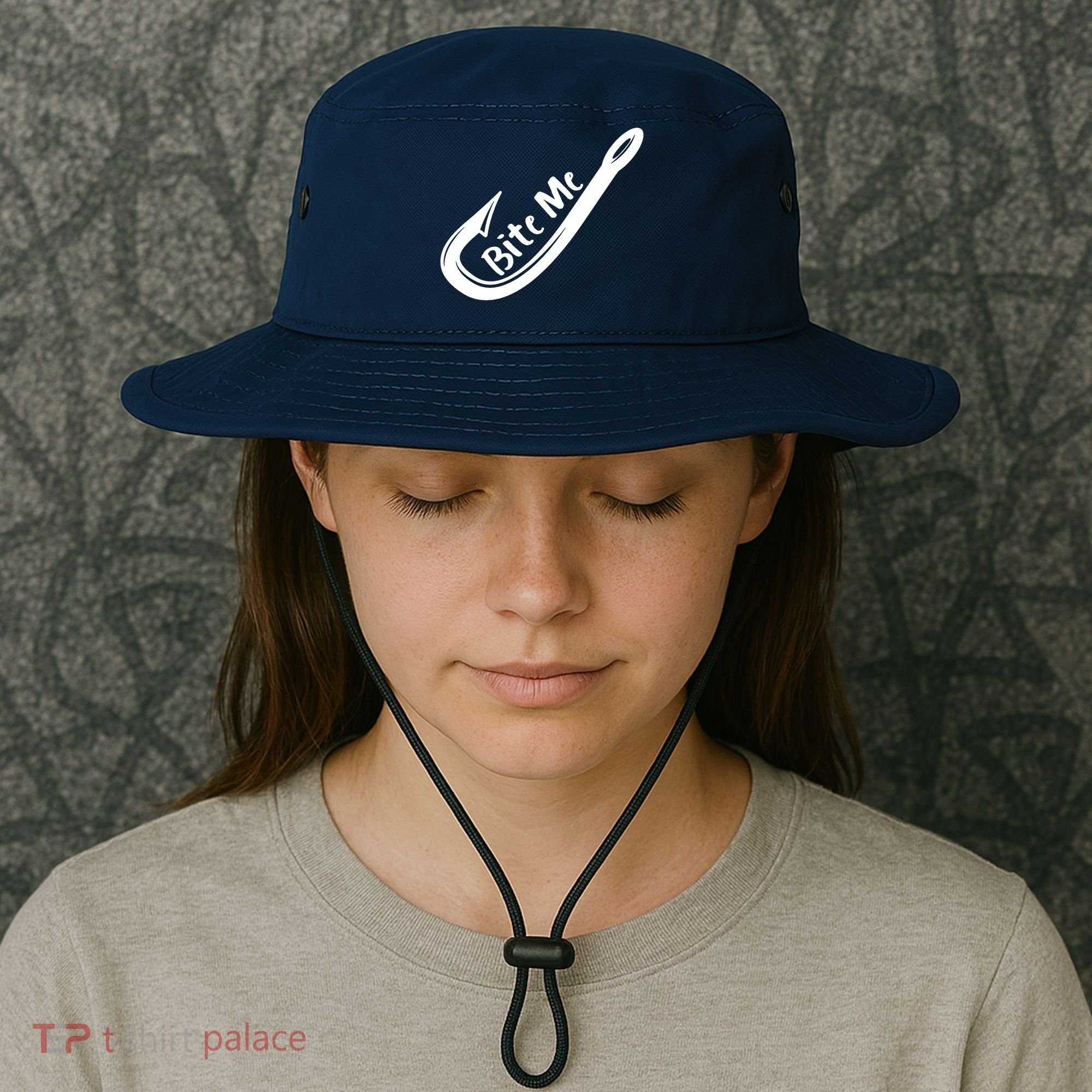 Bite Me Fish Hook Bucket Hat