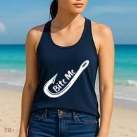 Bite Me Fish Hook Women's Tank Top thumb 2