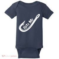 Bite Me Fish Hook Baby Bodysuit thumb 0