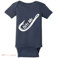 Bite Me Fish Hook Baby Bodysuit thumb 0
