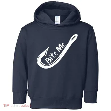Bite Me Fish Hook Toddler Hoodie