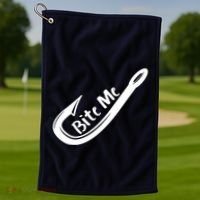 Bite Me Fish Hook Golf Towel thumb 1