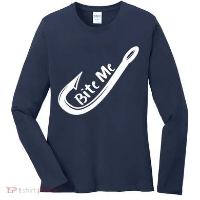 Bite Me Fish Hook Women's Long Sleeve Shirt