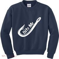 Bite Me Fish Hook Kids Sweatshirt thumb 0