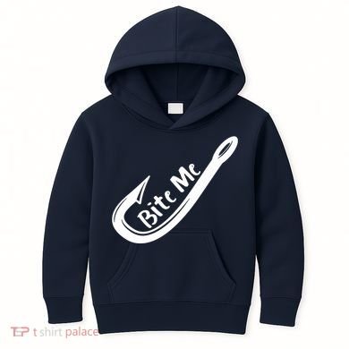 Bite Me Fish Hook Kids Hoodie