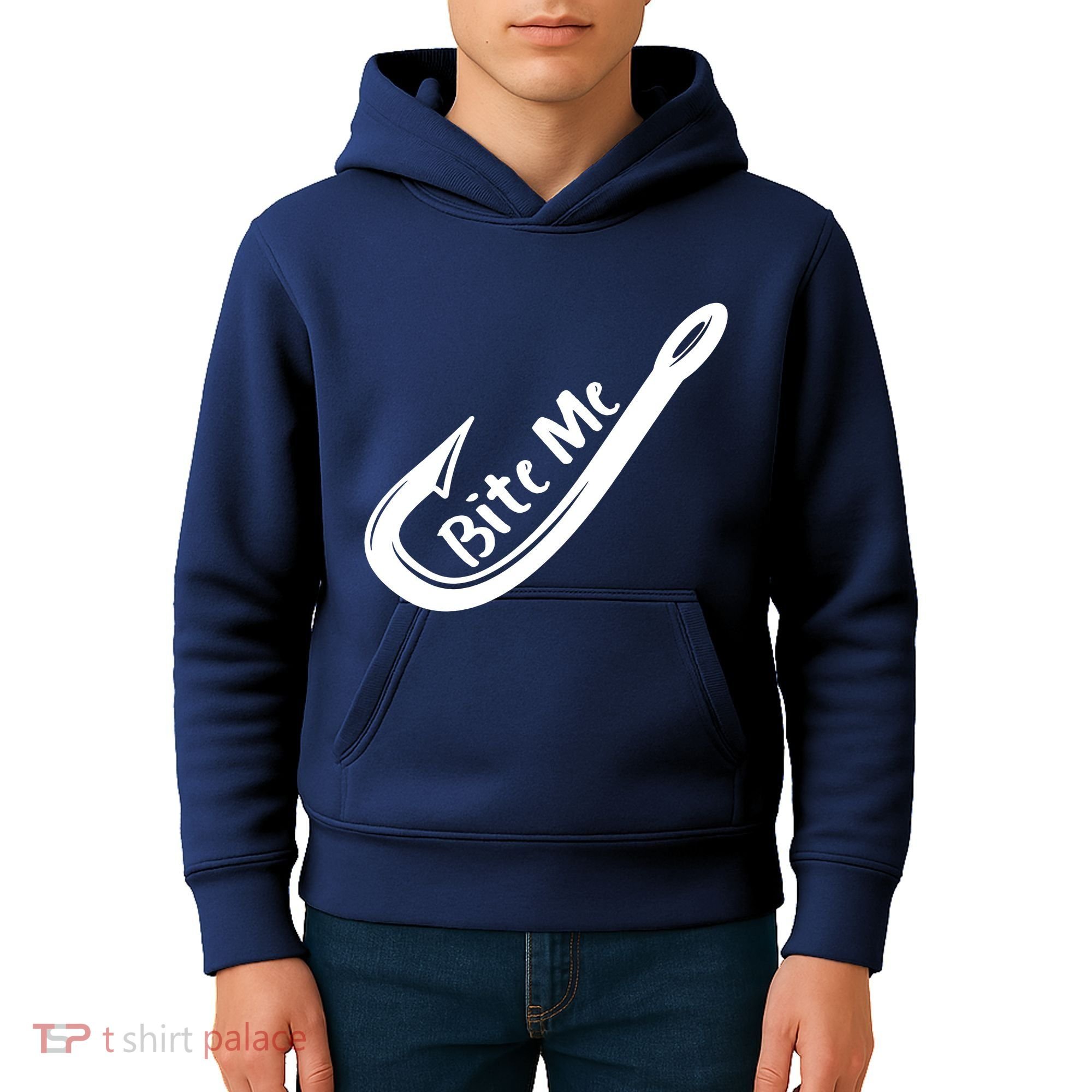 Bite Me Fish Hook Kids Hoodie