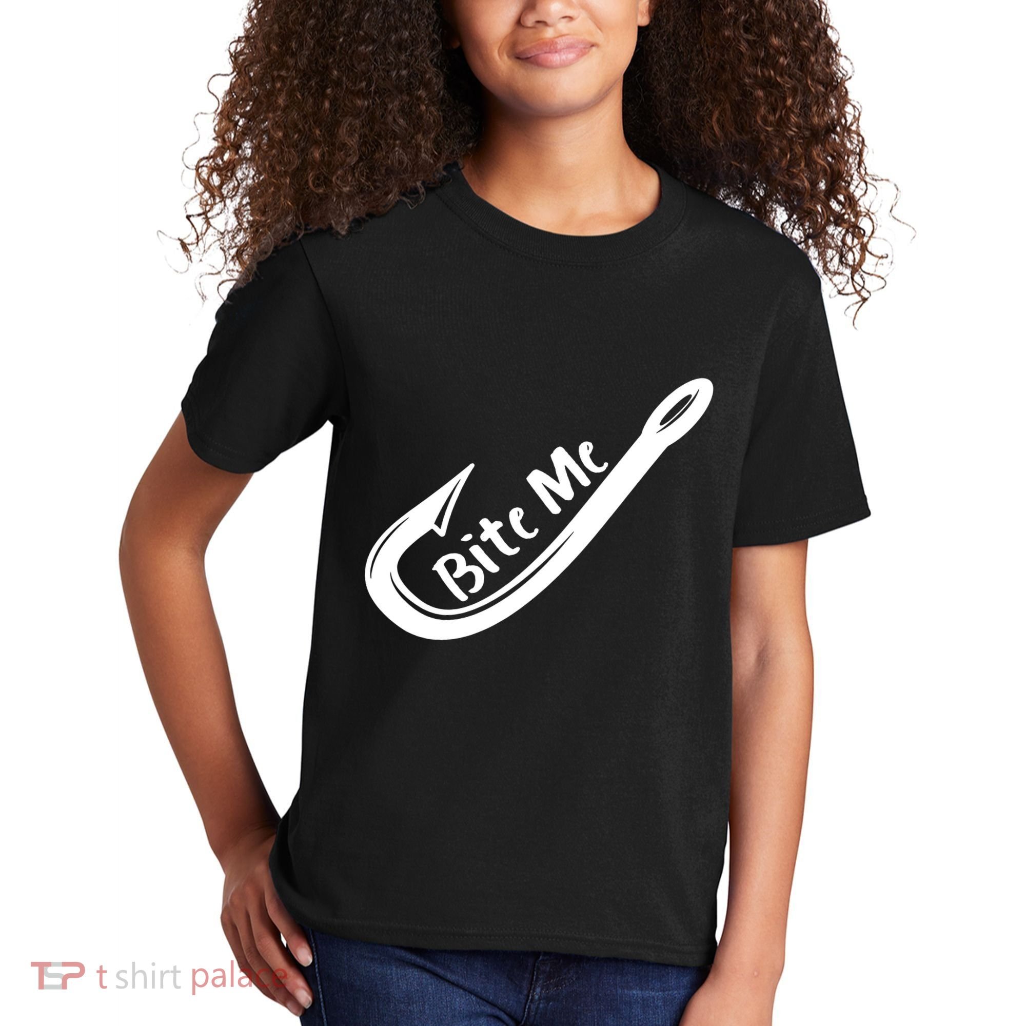 Bite Me Fish Hook Kids T-Shirt