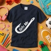 Bite Me Fish Hook Kids T-Shirt thumb 3