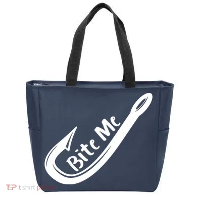 Bite Me Fish Hook Tote Bag