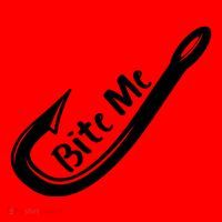 Bite Me Fish Hook Santa Hat thumb 1