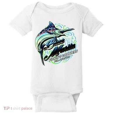 Blue Marlin Fishing Charters Baby Bodysuit