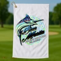 Blue Marlin Fishing Charters Golf Towel thumb 1