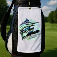 Blue Marlin Fishing Charters Golf Towel thumb 2