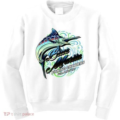 Blue Marlin Fishing Charters Kids Sweatshirt