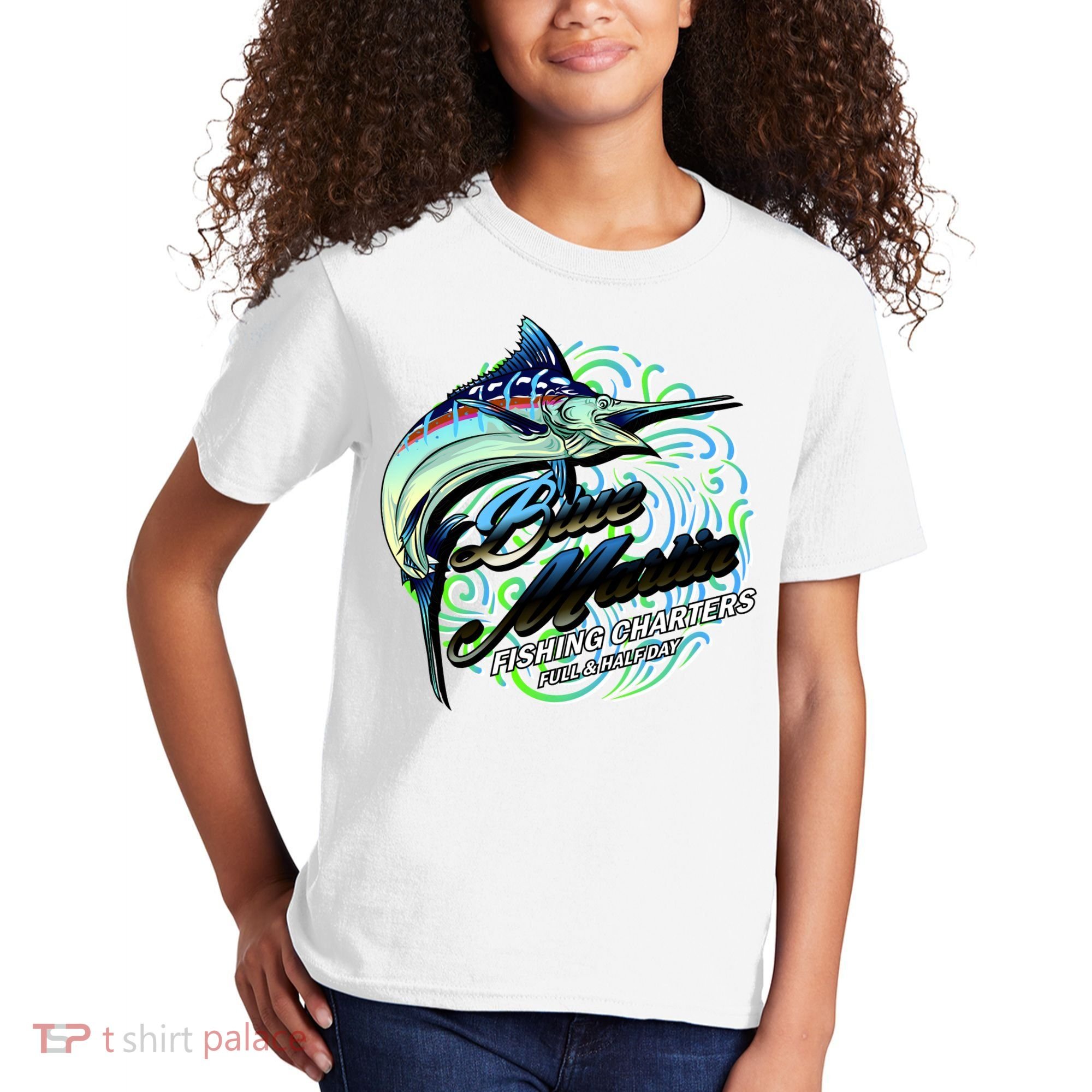 Blue Marlin Fishing Charters Kids T-Shirt