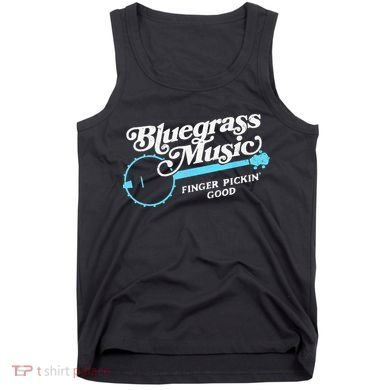 Bluegrass Music Finger Pickin Good Banjo Design Graphic Tank Top