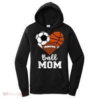 Ball Mom Funny Basketball Football Soccer Mom Gift Women's Hoodie thumb 0