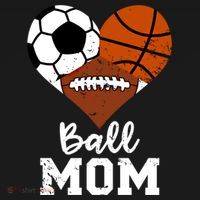 Ball Mom Funny Basketball Football Soccer Mom Gift Women's Hoodie thumb 2