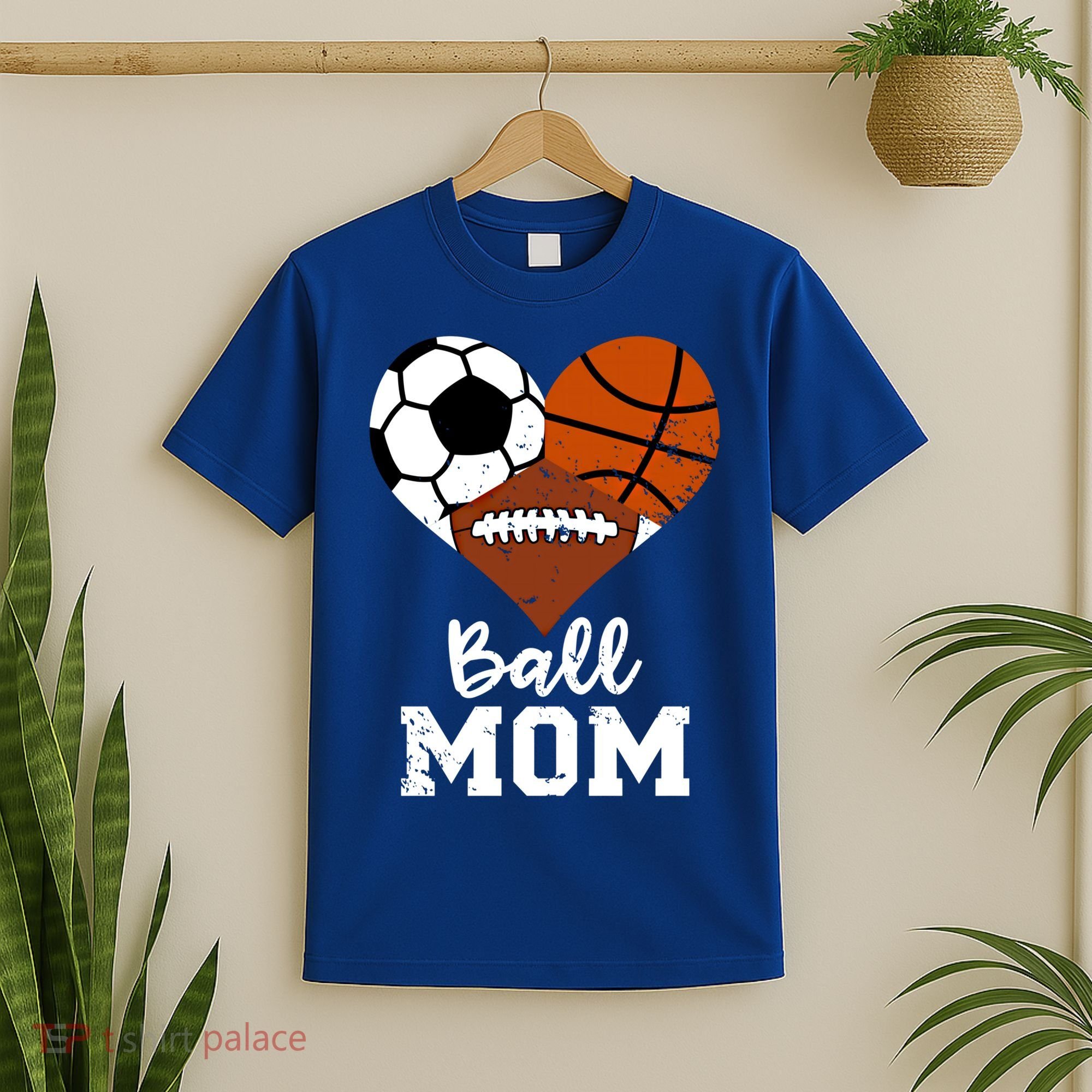 Ball Mom Funny Basketball Football Soccer Mom Gift T-Shirt