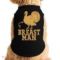 Breast Man Funny Turkey Thanksgiving Doggie Tank thumb 0