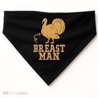 Breast Man Funny Turkey Thanksgiving USA-Made Doggie Bandana thumb 0