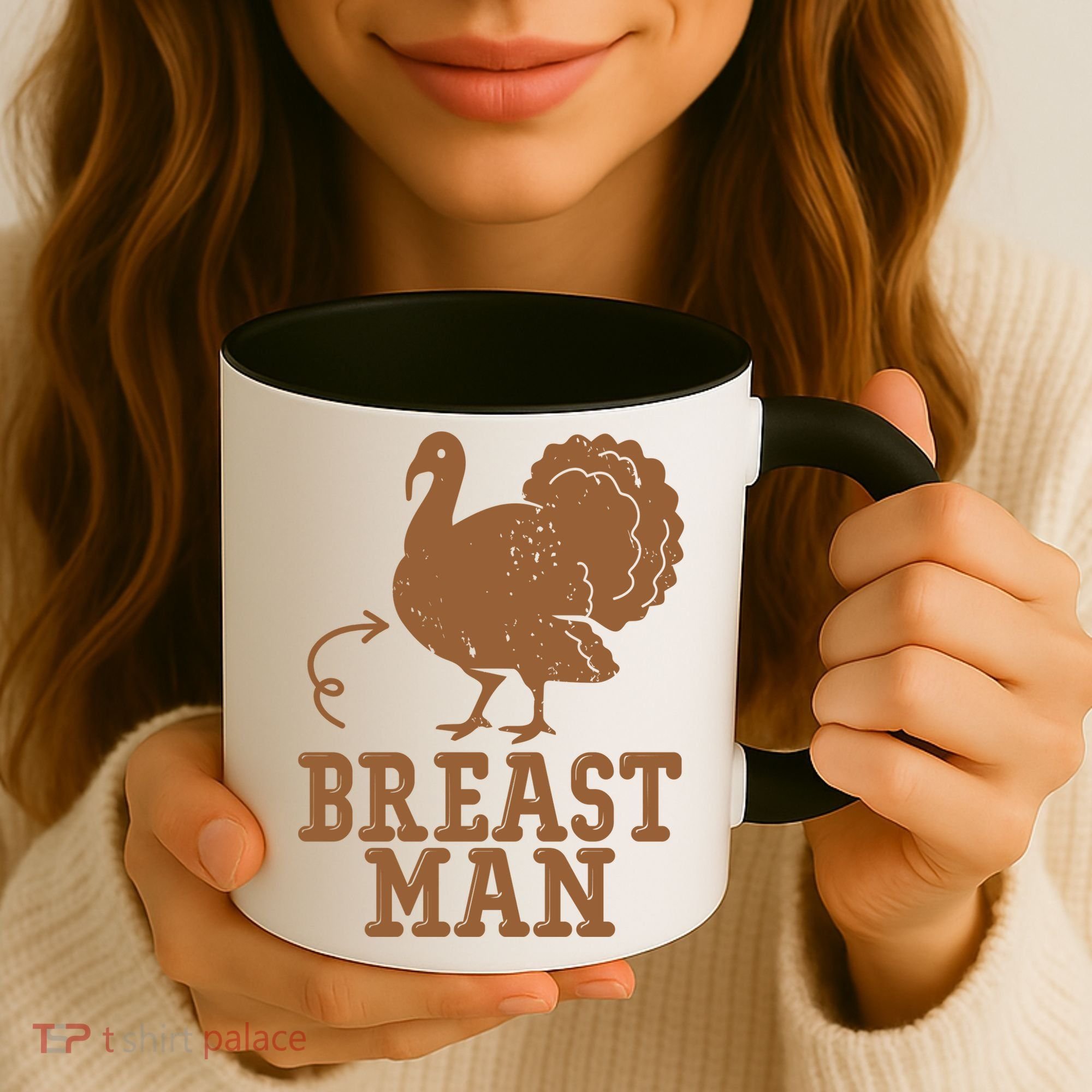 Breast Man Funny Turkey Thanksgiving Coffee Mug