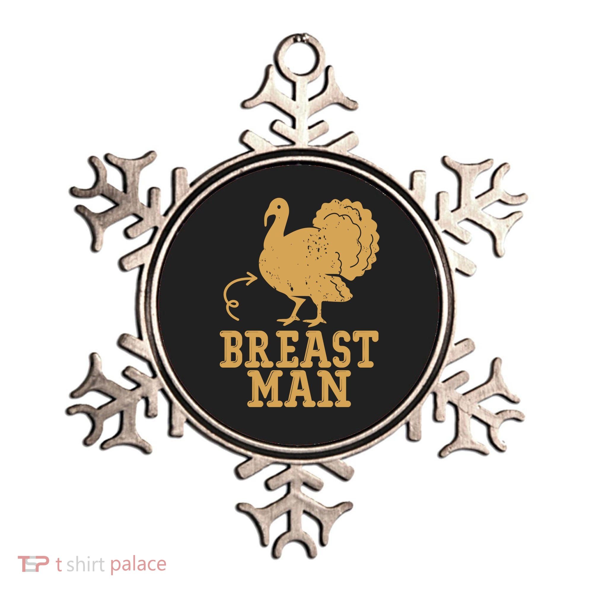 Breast Man Funny Turkey Thanksgiving Ornament