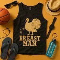Breast Man Funny Turkey Thanksgiving Tank Top thumb 4