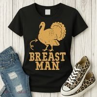 Breast Man Funny Turkey Thanksgiving Women's T-Shirt thumb 3