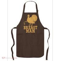 Breast Man Funny Turkey Thanksgiving Apron thumb 0