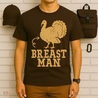 Breast Man Funny Turkey Thanksgiving T-Shirt thumb 6