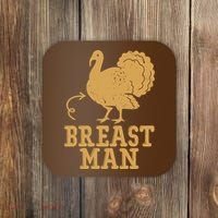 Breast Man Funny Turkey Thanksgiving Coaster thumb 0