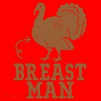 Breast Man Funny Turkey Thanksgiving Santa Hat thumb 1