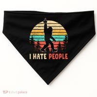 Bigfoot Middle Finger I Hate People Abduction Sasquatch USA-Made Doggie Bandana thumb 0