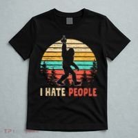 Bigfoot Middle Finger I Hate People Abduction Sasquatch T-Shirt thumb 5