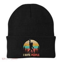Bigfoot Middle Finger I Hate People Abduction Sasquatch Beanie thumb 0