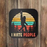 Bigfoot Middle Finger I Hate People Abduction Sasquatch Coaster thumb 0