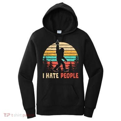 Bigfoot Middle Finger I Hate People Abduction Sasquatch Women's Hoodie